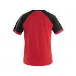 Tričko CXS OLIVER, krátky rukáv, červeno-čierne, veľ. 4XL