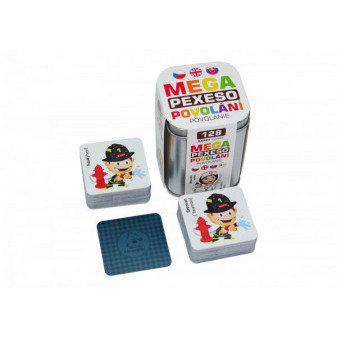 Mega Pexeso Povolání 128 karet v plechové krabičce 6x6x8,5cm 9ks v boxu