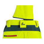 Kalhoty CXS BEDFORD, výstražné, pánské, softshell, žluto-petrolová, vel. 50