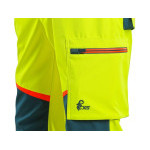 Kalhoty CXS BEDFORD, výstražné, pánské, softshell, žluto-petrolová, vel. 52