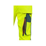 Kalhoty CXS BEDFORD, výstražné, pánské, softshell, žluto-petrolová, vel. 54