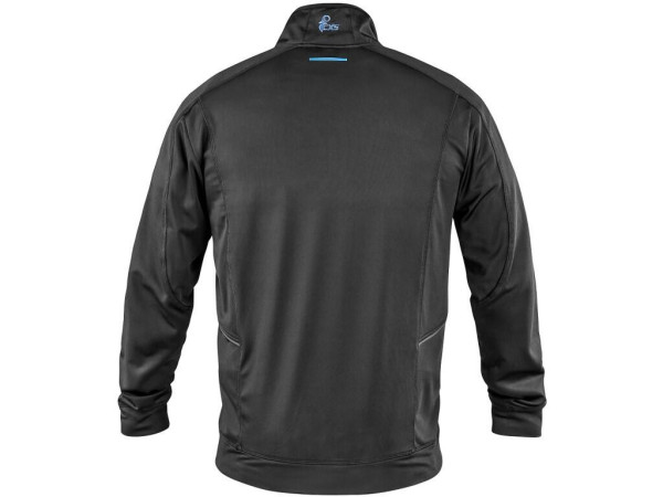Mikina CXS LEONIS, pánská, černá s HV modro/červenými doplňky, vel. 3XL