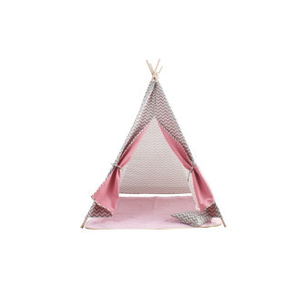 Aga4Kids Dětské Teepee Šedorůžové