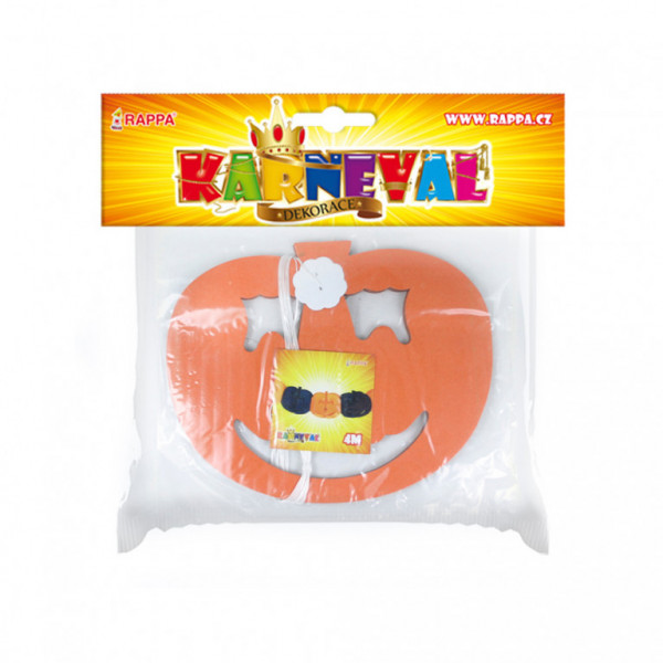 Girlanda Halloween dýně papírová 4 m