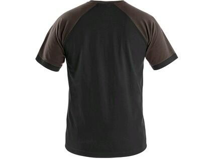 Tričko CXS OLIVER, krátký rukáv, černo-hnědé, vel. S