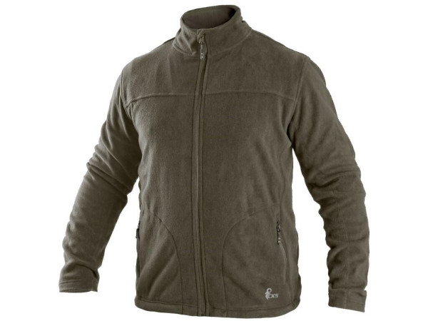 Mikina CXS GRANBY, pánská, fleece, khaki, vel. 2XL