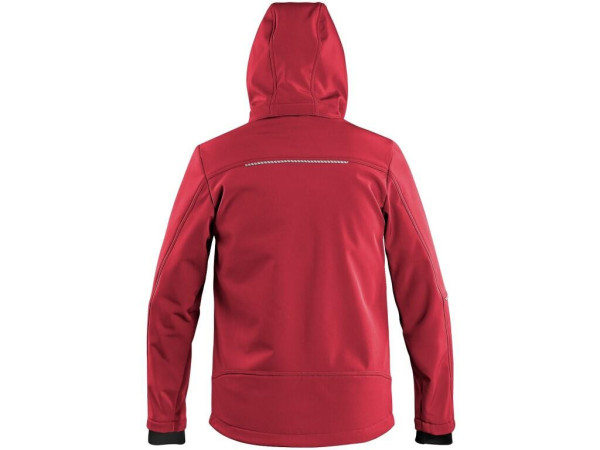 Bunda CXS STRETCH, dětská, softshell, červená, vel. 130