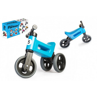 FUNNY WHEELS Rider Sport leżaczek 2w1 niebieski, wysokość siedziska 28/30cm ładowność 25kg 18m+ w pudełku