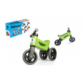 FUNNY WHEELS Rider Sport leżaczek 2w1 zielony, wysokość siedziska 28/30cm ładowność 25kg 18m+ w pudełku