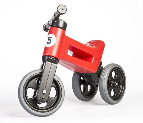 Odrážadlo FUNNY WHEELS Rider Šport červené 2v1, výška sedla 28/30cm nosnosť 25kg 18m+ v krabici