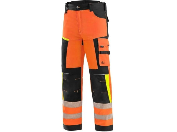 Kalhoty CXS BENSON výstražné, pánské, oranžovo-černé, vel. 66