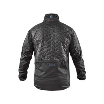 Bunda CXS LEONIS II, pánská, černá s HV modro/červenými doplňky, vel. 2XL