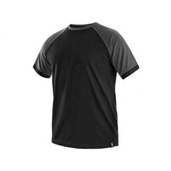 Tričko CXS OLIVER, krátký rukáv, černo-šedé