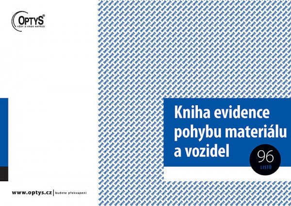 OP 1244 Kniha evidencie pohybu materiálu a vozidiel A4 96 listov