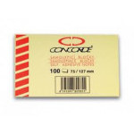 CONCORDE Samolepicí bloček žlutý, 75x127mm, 100 listů A1004