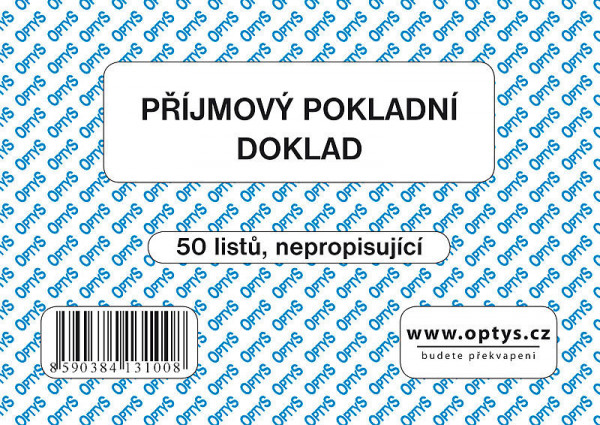 OP 1310 Príjmový pokladničný doklad jednoduchý A6 50 listov