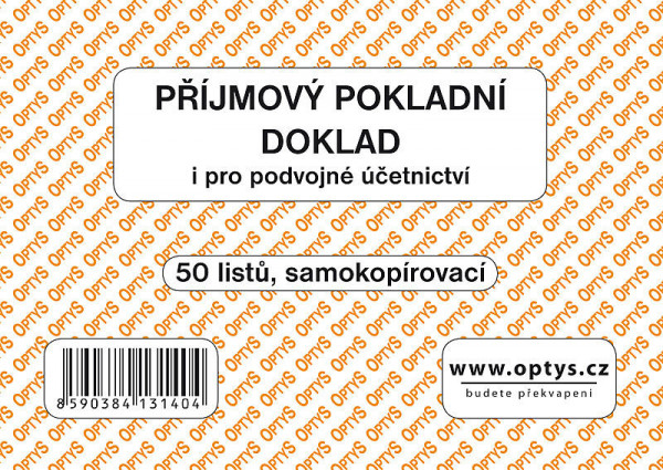 OP 1314 Příjmový pokladní doklad pro podvoj.účetnictví samopropisovací A6 50 listů