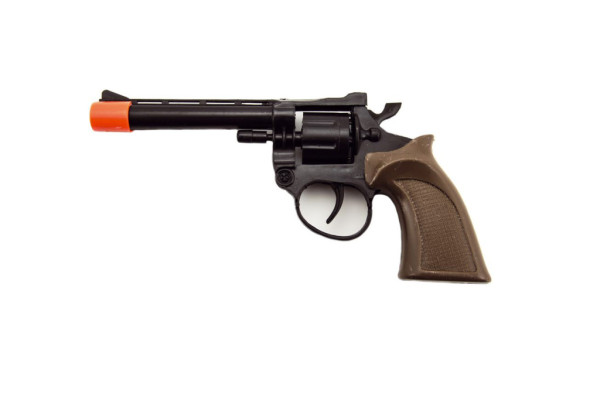 Plastikowy pistolet na kapsułki 8 strzałów 20cm na karcie