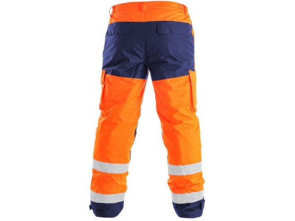 Nohavice CXS CARDIFF, výstražné, zateplené, pánske, oranžové, veľ. L