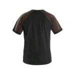 Tričko CXS OLIVER, krátký rukáv, černo-hnědé, vel. XL