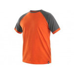 T-shirt CXS OLIVER, krótki rękaw, kolor pomarańczowo-szary, rozmiar S