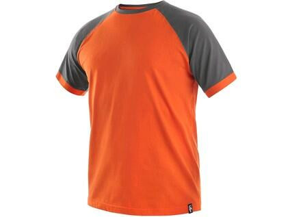 Tričko CXS OLIVER, krátky rukáv, oranžovo-šedé, veľ. M