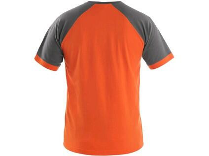Tričko CXS OLIVER, krátky rukáv, oranžovo-šedé, veľ. L
