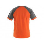 T-shirt CXS OLIVER, krótki rękaw, kolor pomarańczowo-szary, rozmiar XL