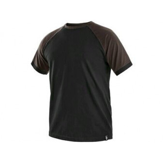 T-shirt CXS OLIVER, krótki rękaw, czarno-brązowy
