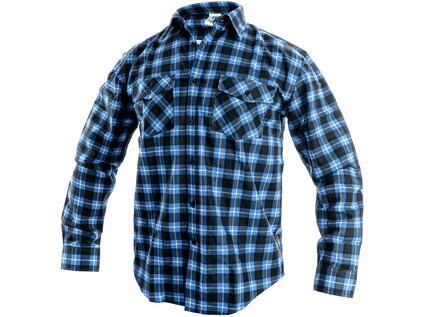 Košile CXS TOM, dlouhý rukáv, pánská, modro-černá, vel. 43/44
