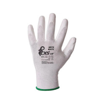 Rękawiczki CXS BRITA WHITE, zanurzone w poliuretanie