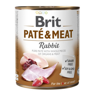 konzerva Brit Pate & Meat Rabbit 800 g