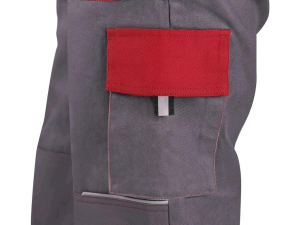 Nohavice CXS LUXY JOSEF, pánske, šedo-červené, veľ. 48