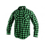 Pánská košile s dlouhým rukávem TOM, zeleno-černá, vel. 45/46