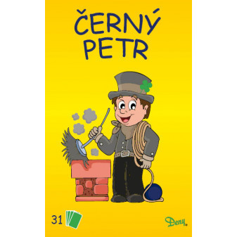 Karty kominiarza Černý Petr w żółtym pudełku