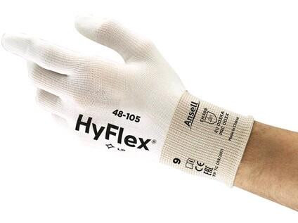 Rękawice ANSELL HYFLEX 48-105, zanurzone w poliuretanie