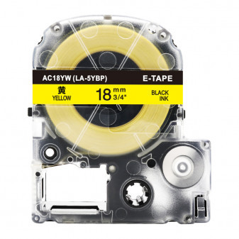 Alternatívna páska Epson AC18YW 18 mm x 8 m čierna tlač/ žltý podklad