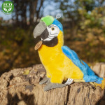 Plyšový papoušek modro žlutý Ara Ararauna 24 cm ECO-FRIENDLY