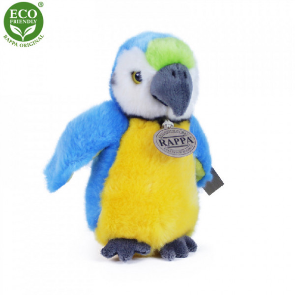 Pluszowa papuga niebieska 19 cm EKOLOGICZNA