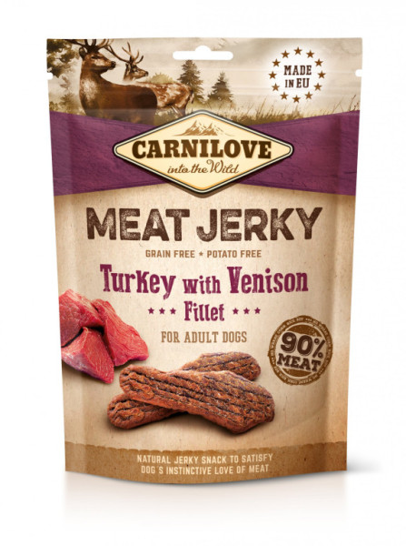 Carnilove Jerky Filet z indyka z dziczyzną 100 g