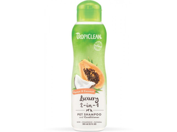 TROPICLEAN szampon z papai i kokosa 355ml