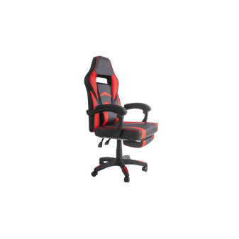 Aga Kancelářská židle Černo - Červená s opěrkou pro nohy