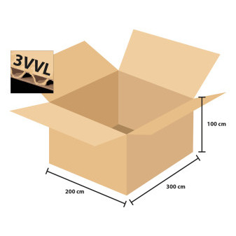 Krabice kartonová 3 vrstvá 300x200x100 mm