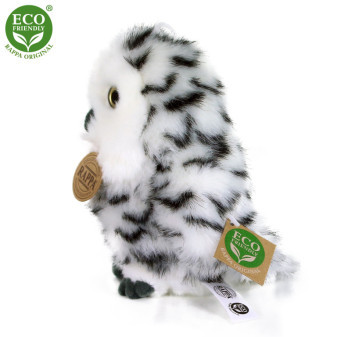 Plyšový pták sova žíhaná 17 cm ECO-FRIENDLY