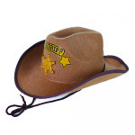 Brązowa czapka szeryfa dla dzieci