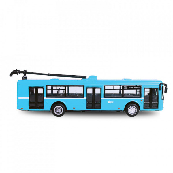 Trolejbus metalowy DPO Ostrava niebieski 16 cm