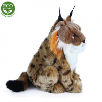 Plyšový rys sedící 25 cm ECO-FRIENDLY