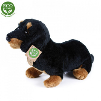 Jamnik pluszowy pies siedzący 30 cm EKOLOGICZNY