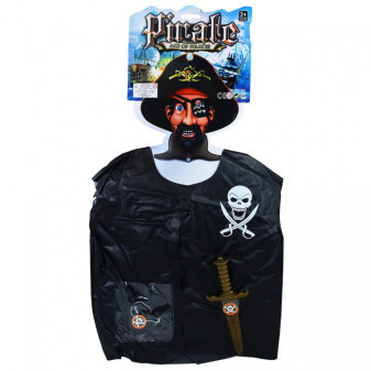 Dětská sada vesta pirátská s příslušenstvím