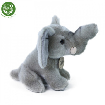 Plyšový slon sedící 18 cm ECO-FRIENDLY